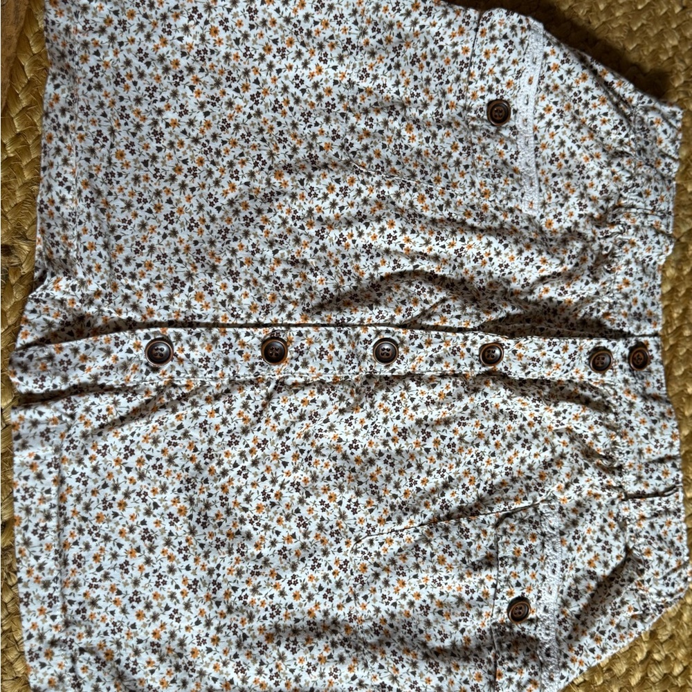 VTG SIZE 7 Floral Button-Up Skirt